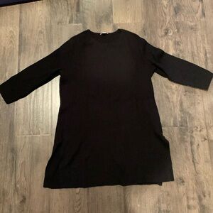 J Jill Long Sleeve Black Sweater Tunic Small
